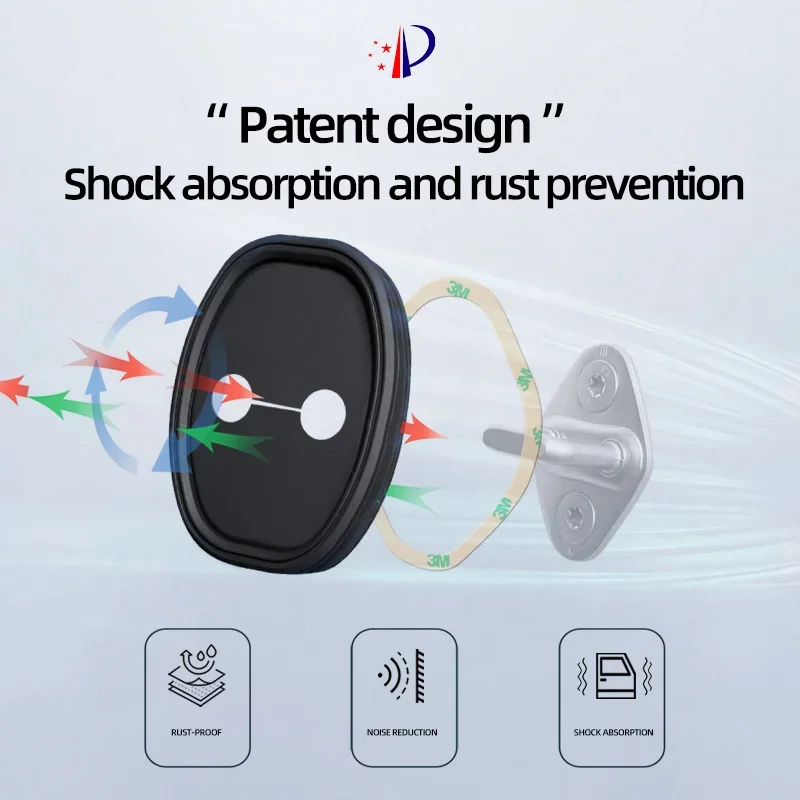 Door Lock Cover Applicable To Lexus, Silicone Rustproof Mute Protector, Shock Absorption, Reduce Closing Noise, 4Pcs