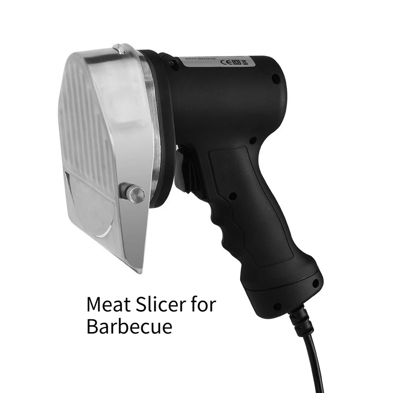 Electric Turkish Kebab Slicer Handheld Corded Sharp Stainless Steel Blade Adjustable Meat Cutter for Barbecue Shawarma Gyro
