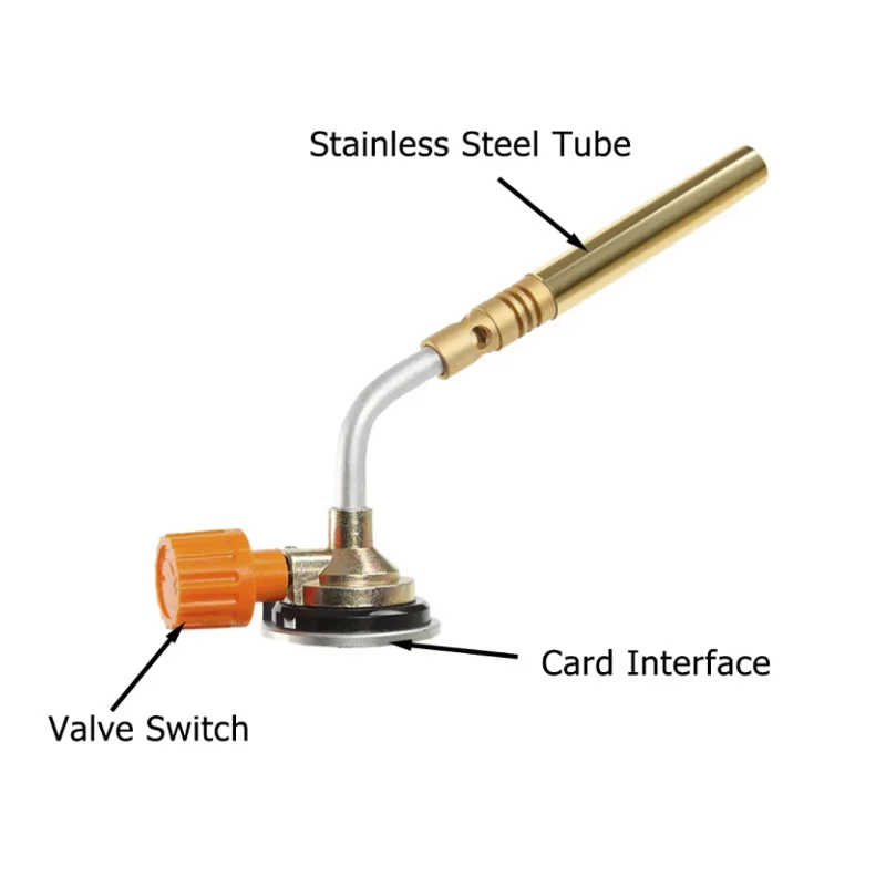 Butane Burner Welding Gas Torch Flame Gun Brazing Flamethrower Outdoor Camping BBQ Portable Soldering Heat Gun