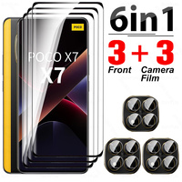 6To1 9H Curved Glass For Xiaomi Poco X7 5G Tempered Glass On Poko Poxo Little X 7 7X PocoX7 Global 2025 Camera Screen Protector