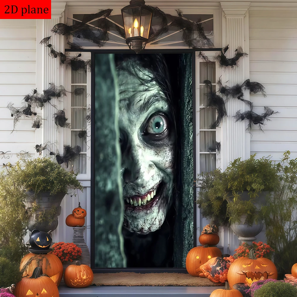 decoracao-para-porta-com-expressao-assustadora-de-rosto-de-zumbi-aparencia-de-zumbi-com-faixa-elastica-de-alta-elasticidade