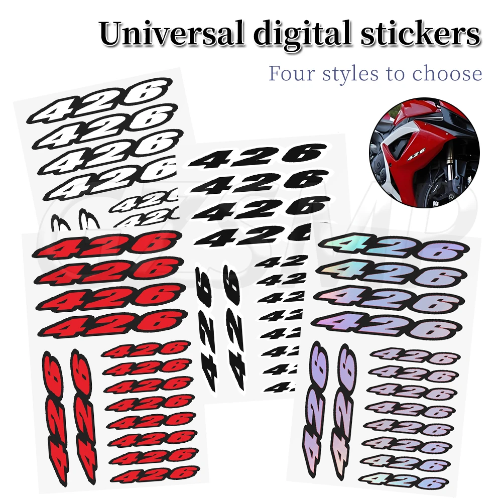 

Number 426 Motorcycle Stickers Motocross Body Side Panels universal Decals fit for Yamaha WR426F