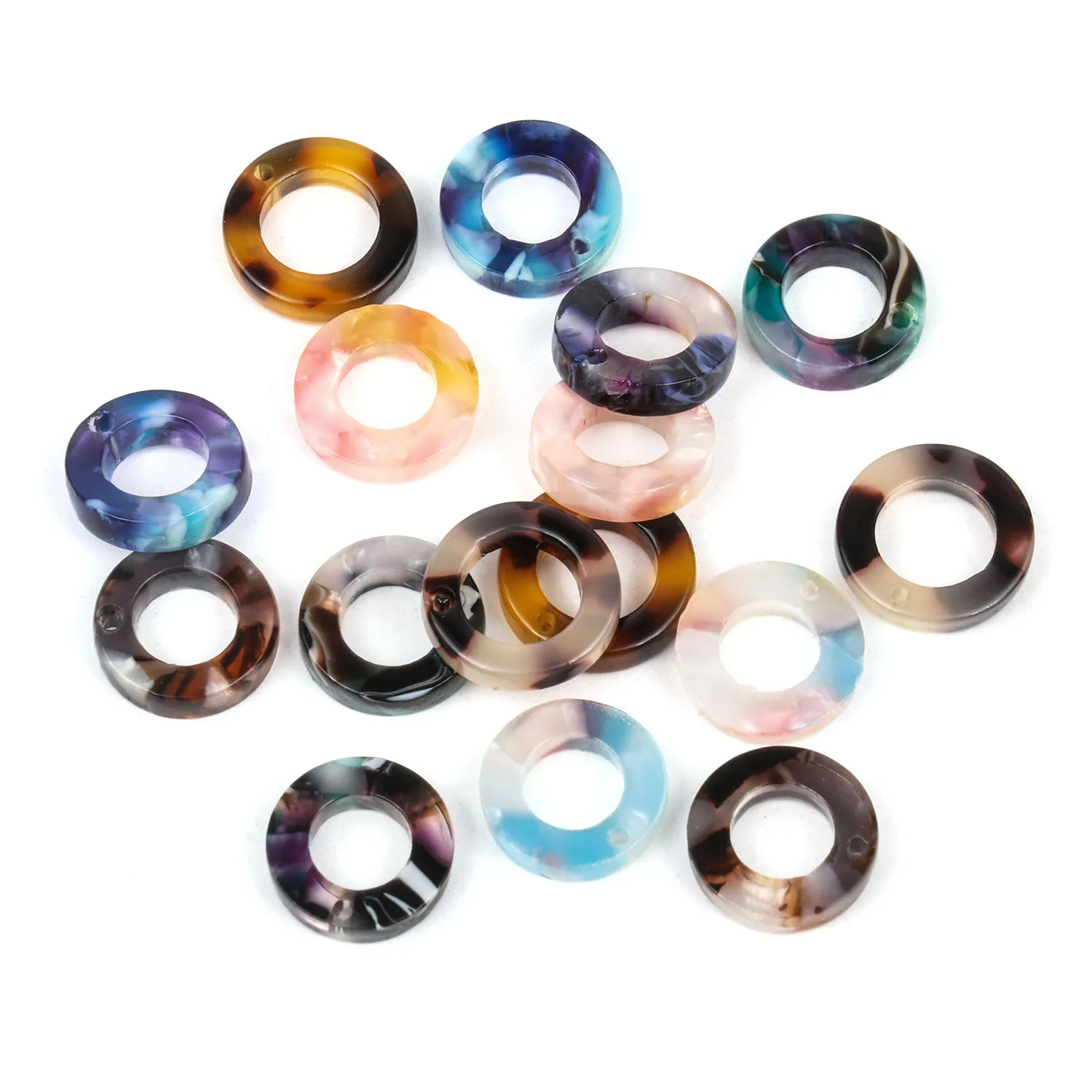 10pcs Acetic Acid Charms Geometric Hollow Resin Acrylic Pendant for Jewelry Making DIY Handmade Earrings Necklace Accessories