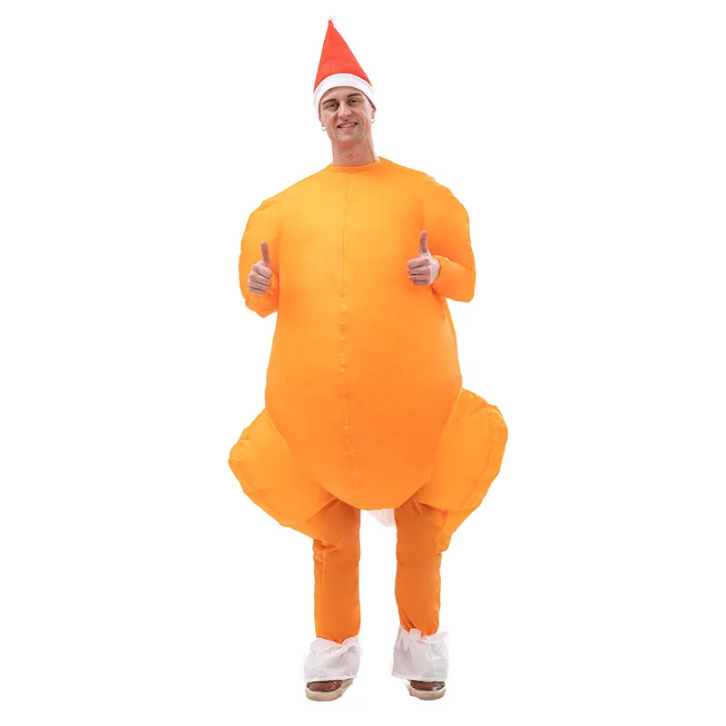 Funny Turkey Inflatable Suit Funny Cosplay Cartoon Walking Doll Clothes Party Thanksgiving Props Fit H150 to 180cm