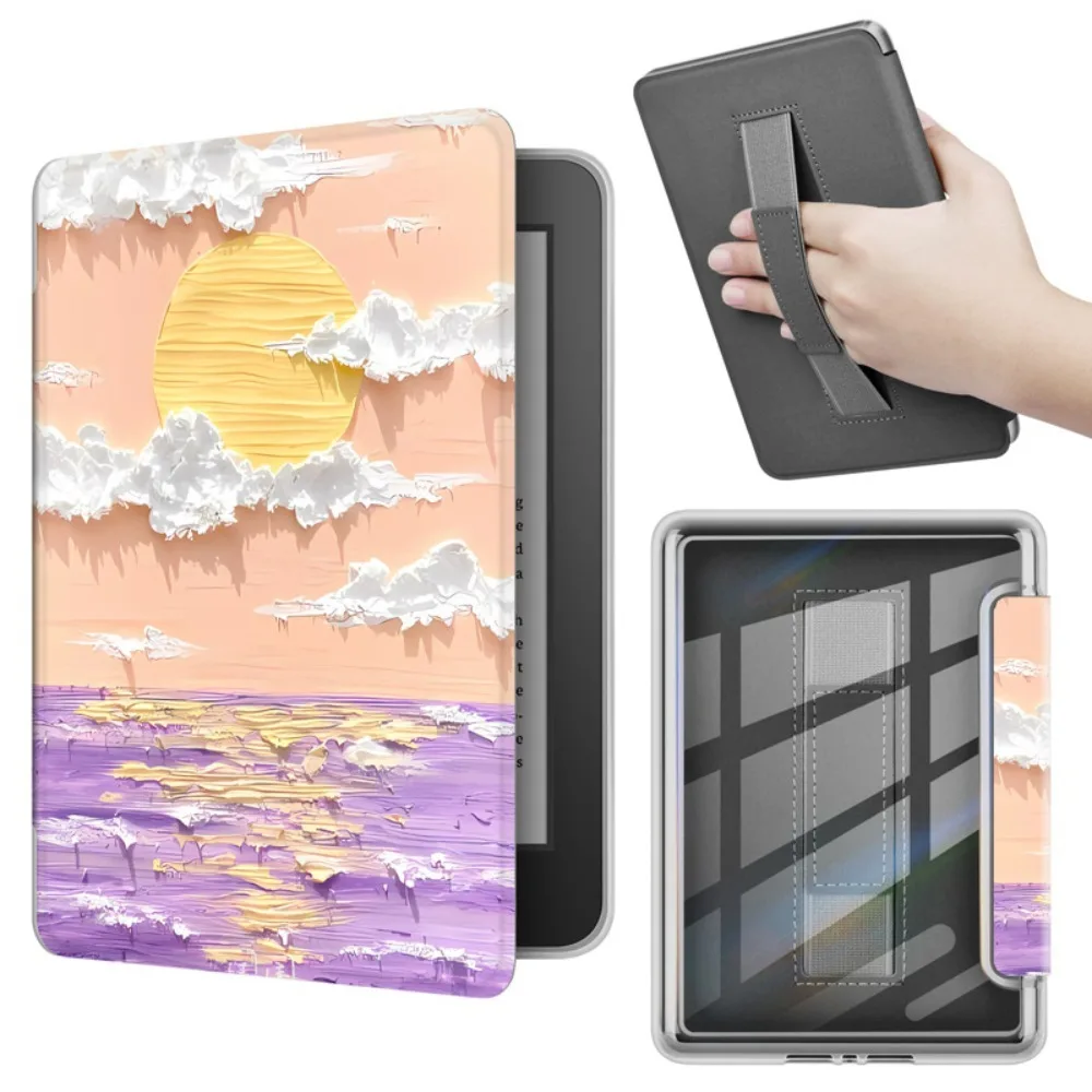 

Чехол для электронной книги с поддержкой рук, акриловый защитный чехол с автоматическим пробуждением/сна, противоударный для Kindle Paperwhite 5 (11-го поколения 2021) 6,8 дюйма