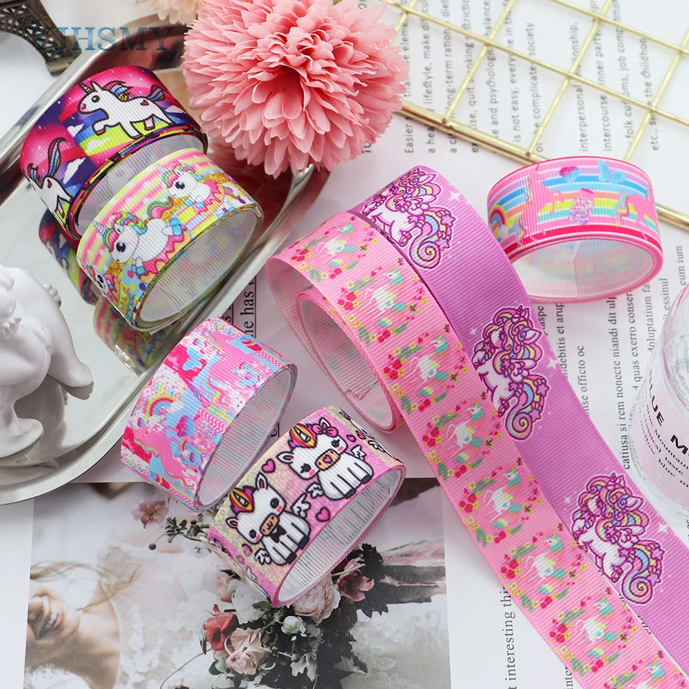 Unicorn Printing Grosgrain Ribbon 1\