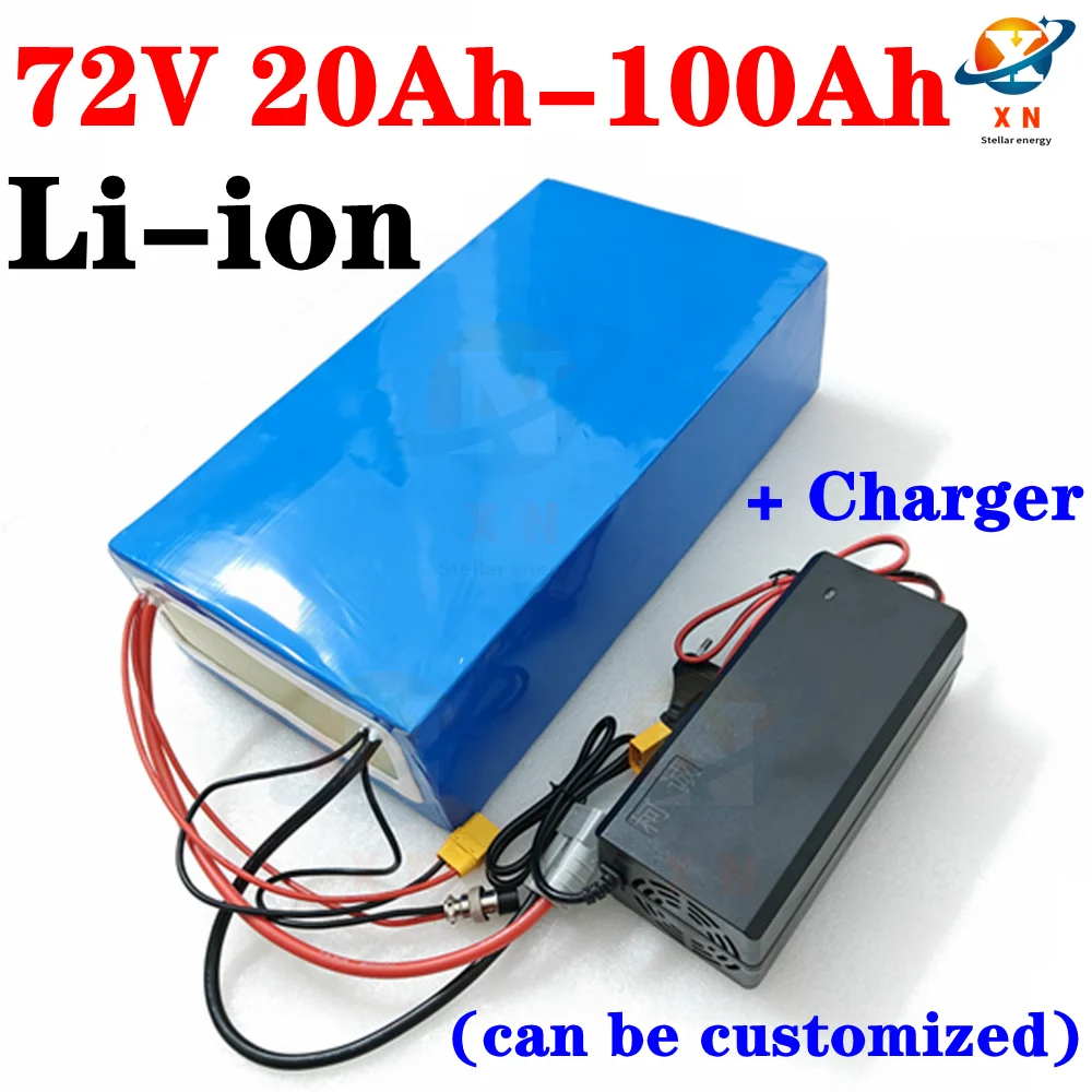 

72v 20-100Ah lithium ion BMS for 5000W scooter ebike Motorcycle Forklift Crane truck +charger