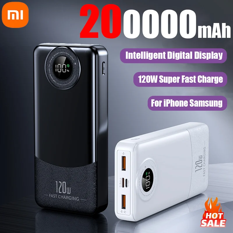 Xiaomi 200000mah Ultralarge Capacity Power Bank 120w Super Fast Charging Mobile Power External Battery For Iphone Huawei 2025