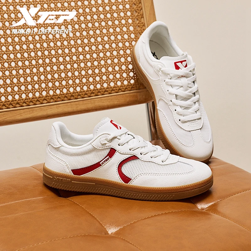 Xtep New Trainer T-Toe Shoes Casual Sneakers for Women Trendy All-Match Flat Sports Shoes 874218310016