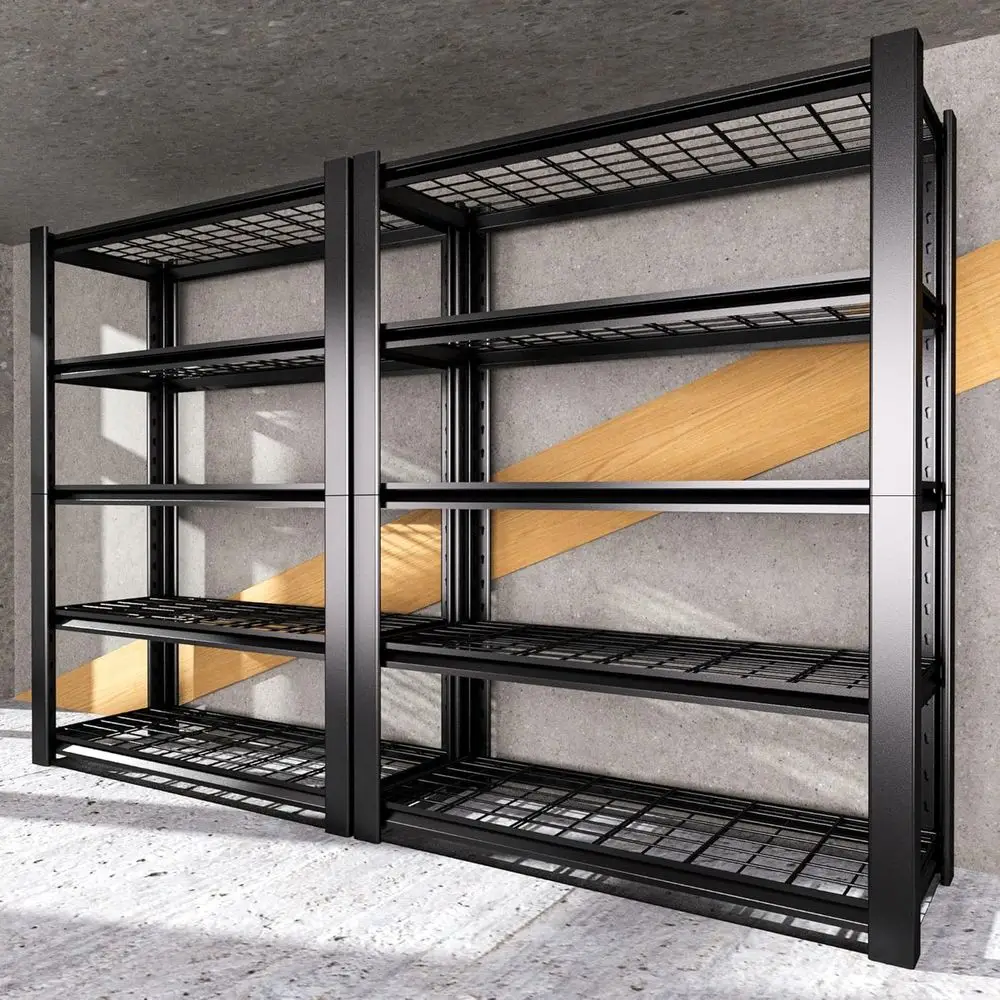 

Durable 5-Tier Garage Shelving with 3000 lbs Capacity, 72H x 48W x 20D, Wire Shelves for Storage in Various Spaces