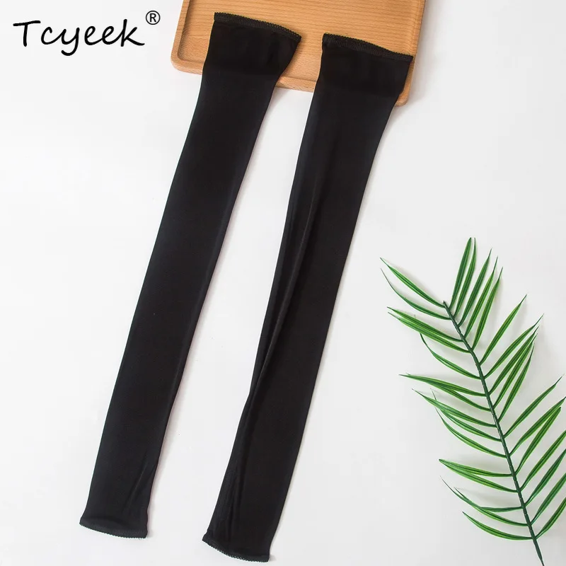 

Tcyeek, Natural Silk Sunscreen Sleeves, Women Driving Sun-protection UV, Sports Thin Loose Arm Gloves, 2025 Summer A46594QC