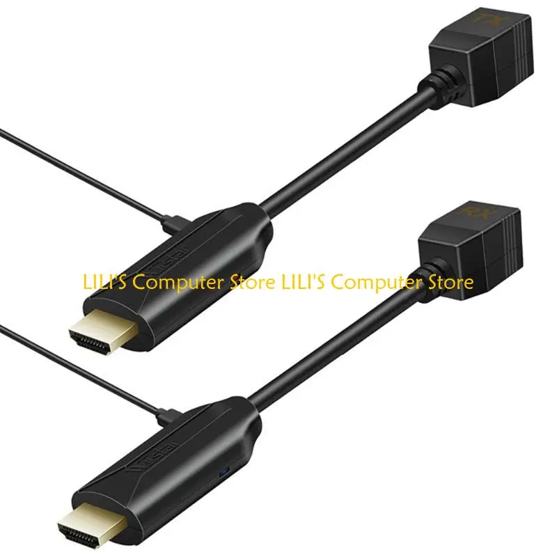 A52B 2PCS to Rj45 RX Female Male Extender Adapter Cable HDMI-Rj45