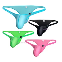 LOW RISE MENS SEXY UNDERWEAR HALF BACK BRIEFS COOL SILK PENIS POUCH TIGHT UNDERWEAR