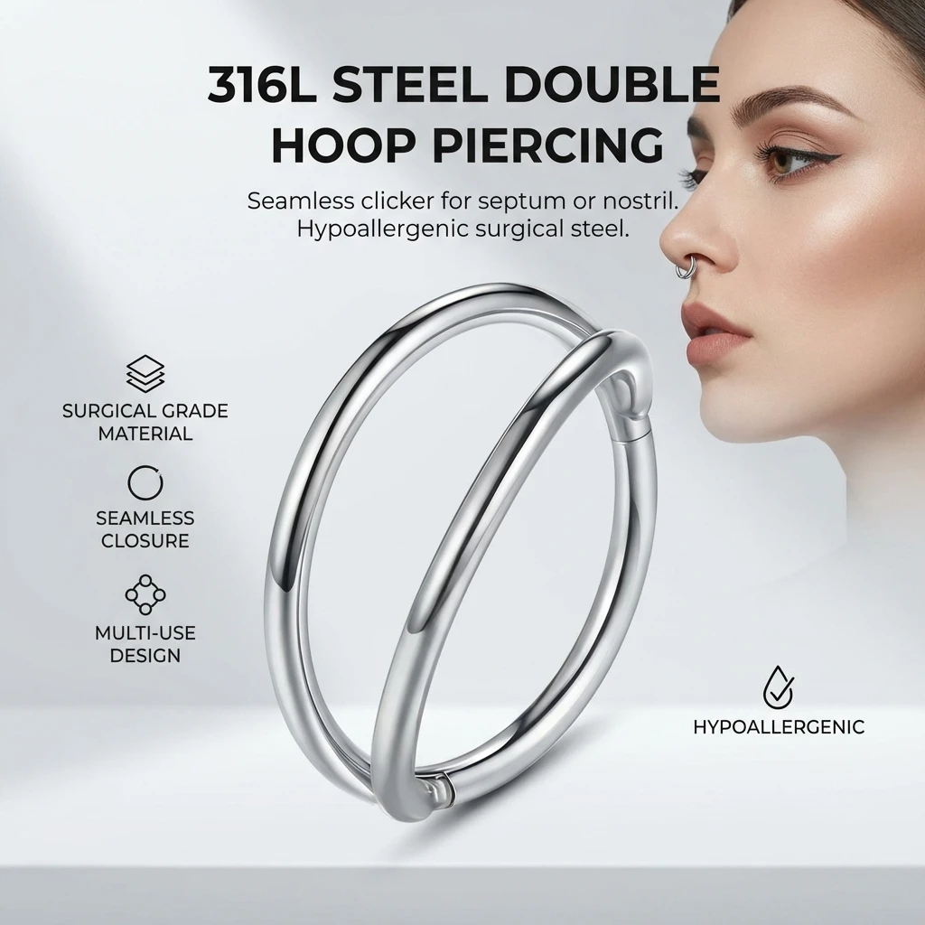 316L Edelstahl Doppelschicht-N – Body Jewelry For Sensitive Skin Bewertung und Preis
