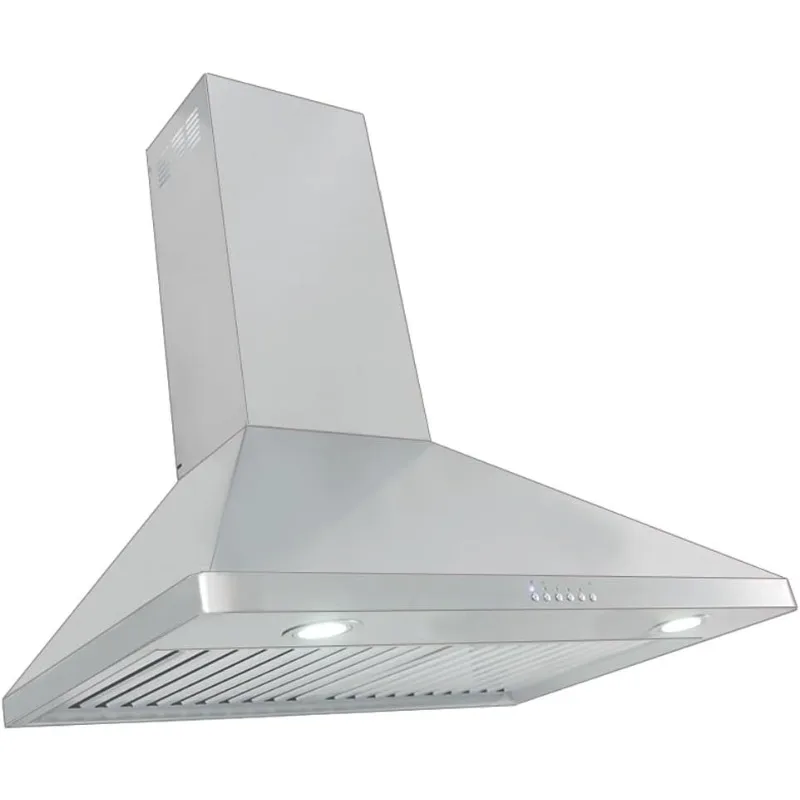 PROLINE 30-Inch Wall Range Hood, Ducted, 900 CFM, Stainless Steel, LED Lights, ULTRA-QUIET Blower Motor, 4 Speed