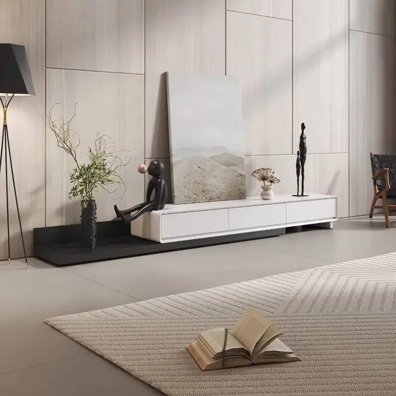 Polished Black Refined Modern Luxury Tv Cabinet Distinctive Premium Sleek Stylish Oak Tv Cabinet Meuble Salon Home Furniture