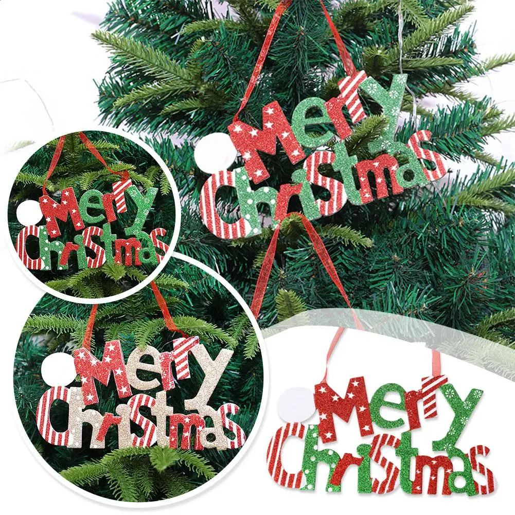 Christmas Tree Alphabet Board Xmas Letter Sign Ornament Outdoor Merry Door Board Arrangement Christmas Decoration KT Wall W X7O0