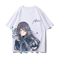 Ado Singer Character Short-sleeved T-shirt Men's Women's Autumn Pure Cotton Ravings Album Same Pain Clothes Comfortable Kawaii