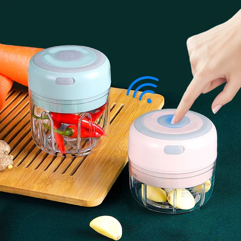 

Electric Kitchen Chopper Garlic Masher Meat Grinder Mini Food Garlic Vegetable Chopper Crusher Rechargeable Food Processor 2022