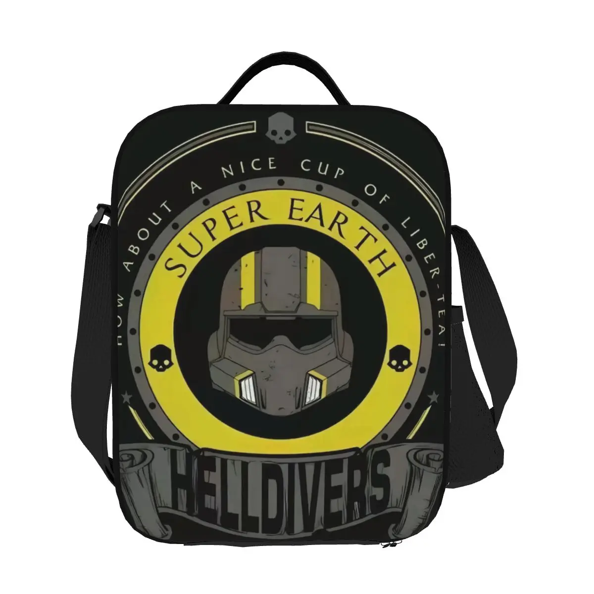 

Custom Shooting Games Helldiverss Insulated Lunch Bag for Women Thermal Cooler Lunch Box Kids School Children