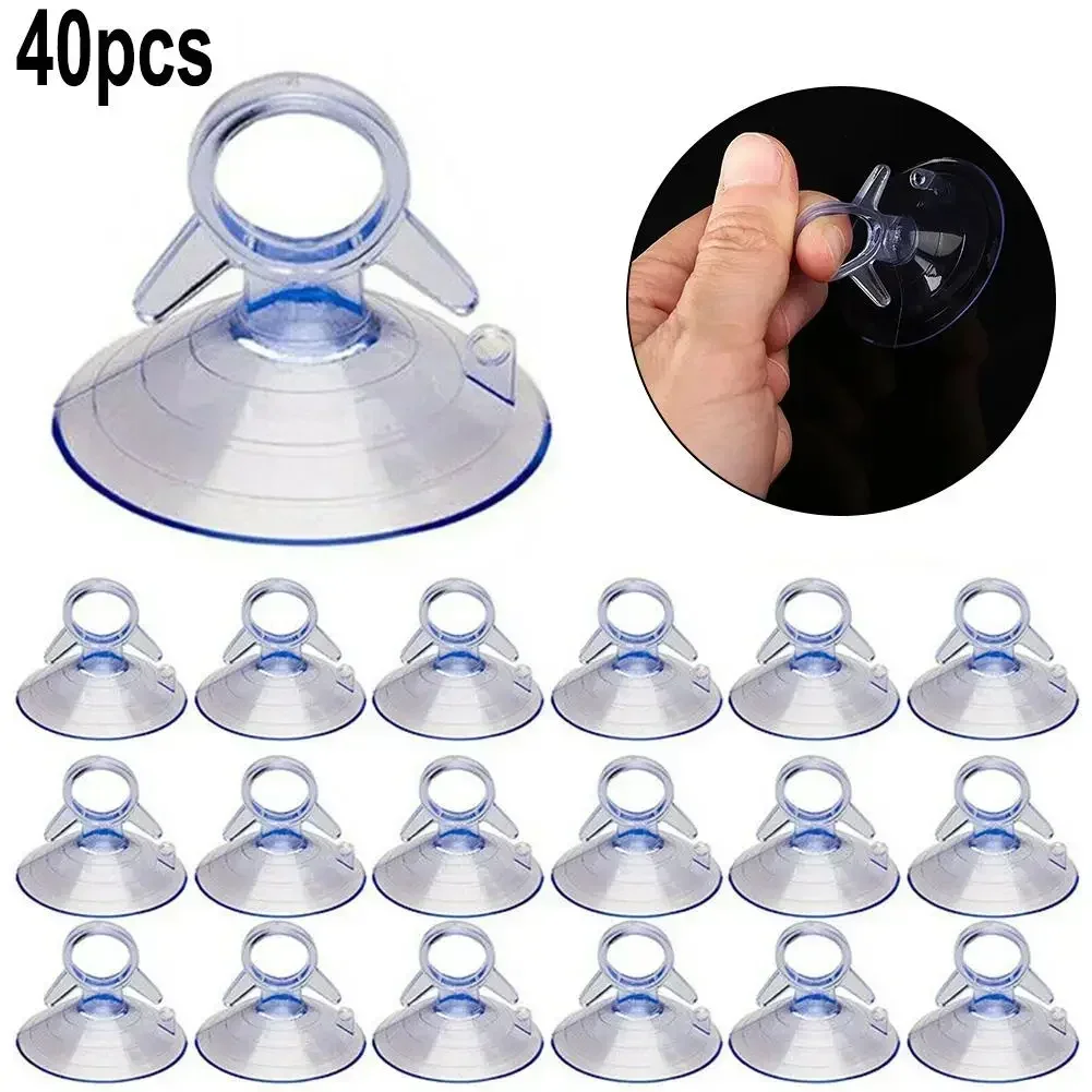 Car Sunshade Suction PVC Cups Suckers Clear Rubber Plastic 45mm 40pcs Home Supplies Accessories Suction Hook Tool