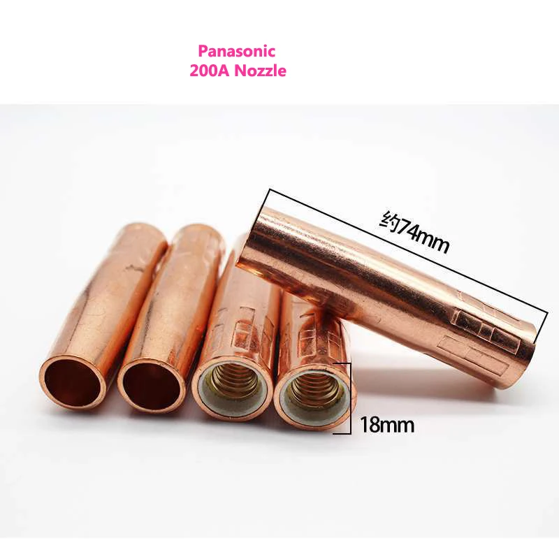 2 Pezzi/lottp 350A 200A CO2 Mig Panasonic Stile Pistola di Saldatura Ugello di Protezione Saldatore A Gas Ugelli di Rame Copertura di Protezione