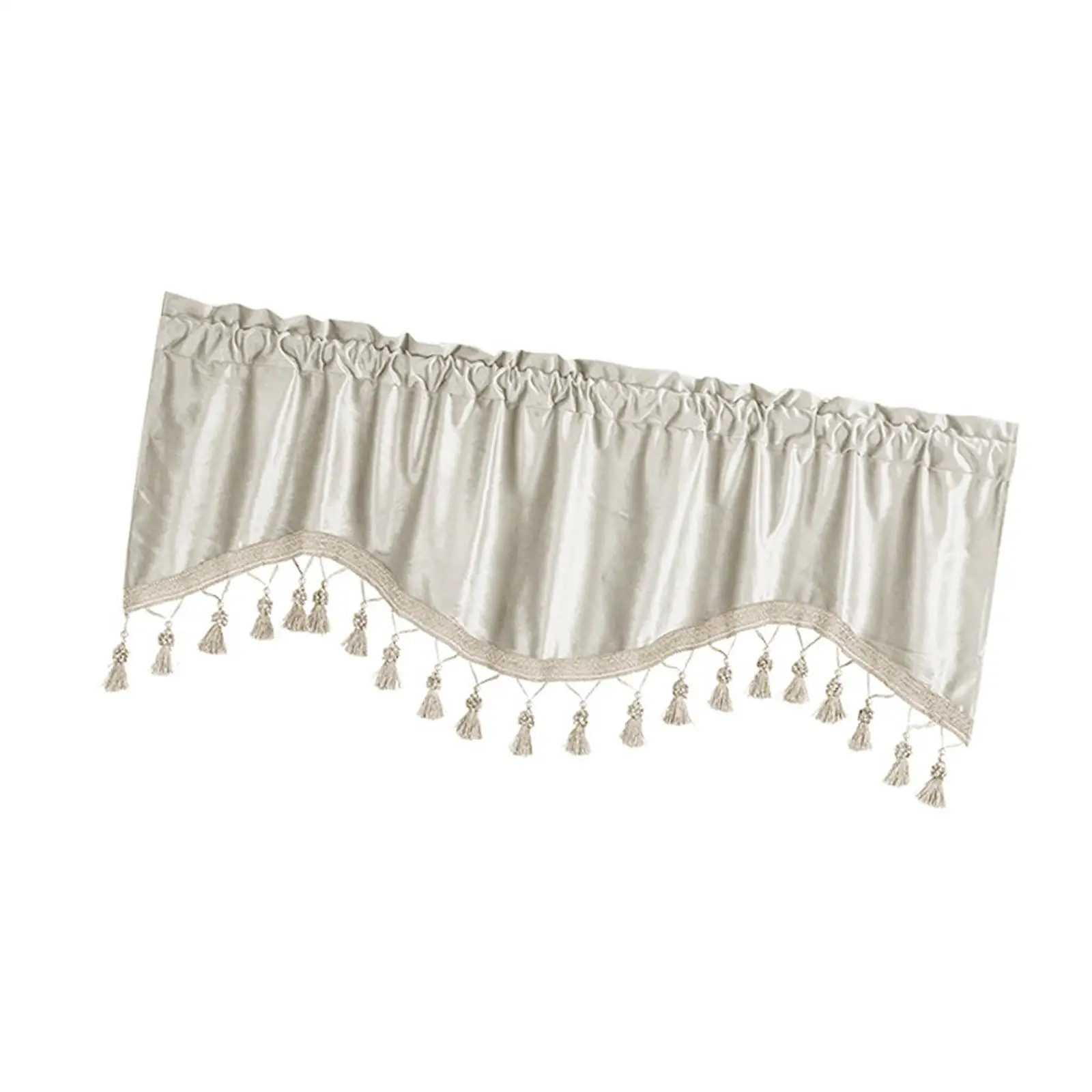 Room Darkening Flannel Curtain Valance Farmhouse Style Small Window Topper Blackout Panel for Living Room Kitchen Bedroom