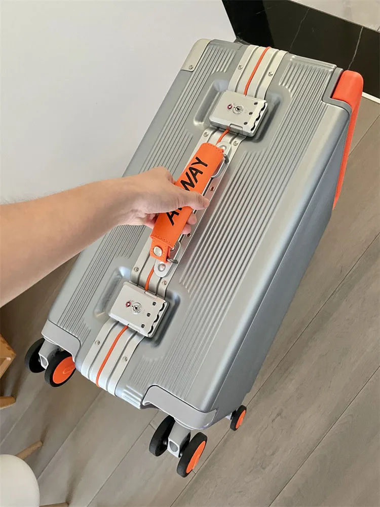 Mala de Viagem Color Blo com Estrutura de Alumínio 20 Polegadas com Senha Rodas Universais Silenciosas para Homens e Mulheres
