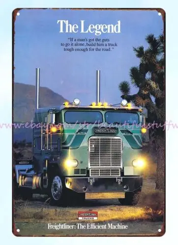 nostalgic cafe pub wall art 1981 Freightliner trucks THE LEGEND metal tin sign