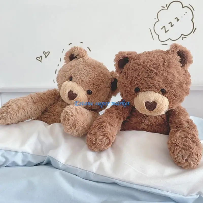 

090B Lovely Bear Plush Toy Animal Doll Decorative Stuffed Bear for Couch Car Cuddle Toy for Adult Stress Relieve