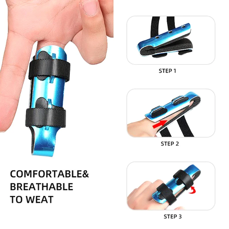 1 Stuks Aluminium & Schuim Ondersteuning Brace Vinger Spalk Hand Trigger Gebroken Vinger Verstuiking Gewricht Immobilisatie Fractuur Pijnverlichting