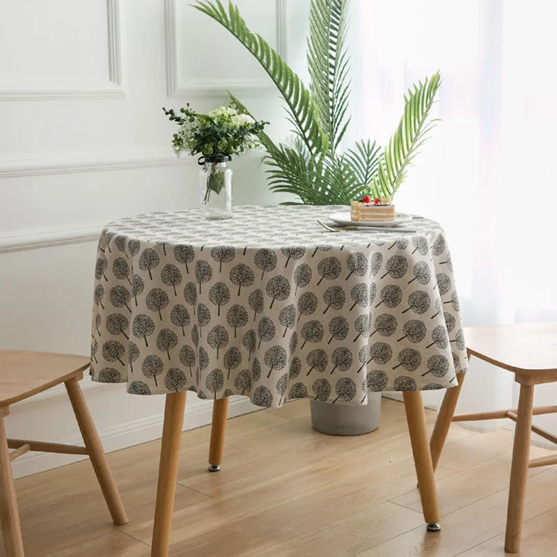 Tischdecke, ölbeständig, romantisch, Facai Tree Check in Fresh Countryside, Fotohintergrund, bedruckte Tischdecke, Outdoor-Matte, Dekoration