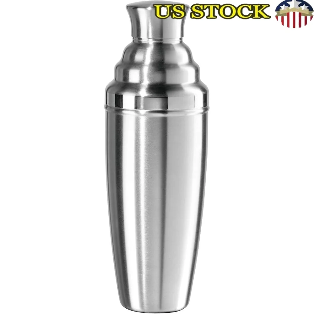 

Jumbo Cocktail Shaker 60oz Stainless Steel Drink Mixer Built in Strainer Ideal Parties Makes 12 Cocktails Leak Proof Design