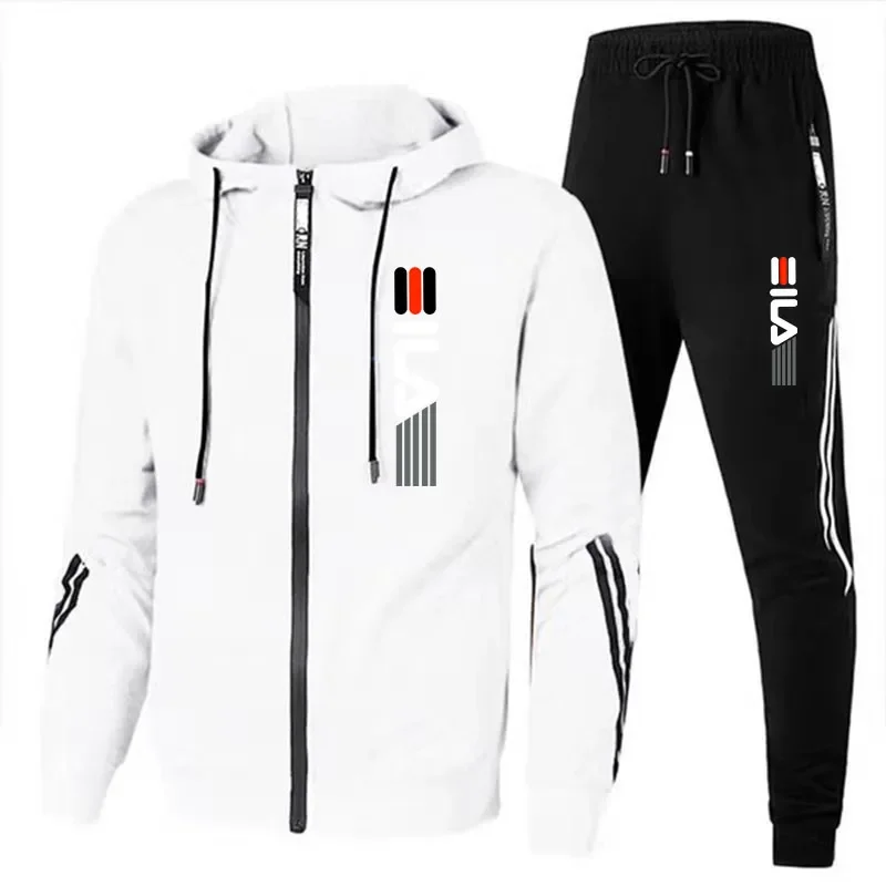 Men\'s hooded sweatshirt and leggings Two-piece casual daily jogging suit with zipper top or pants men\'s leggings