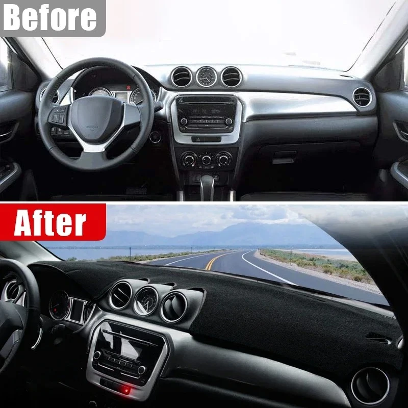 

Чехол на приборную панель автомобиля, избегайте света, коврик от солнца, коврик с защитой от УФ-лучей для Suzuki Vitara LY 2015 2016 2017 2018 2019 2020 2021 2022