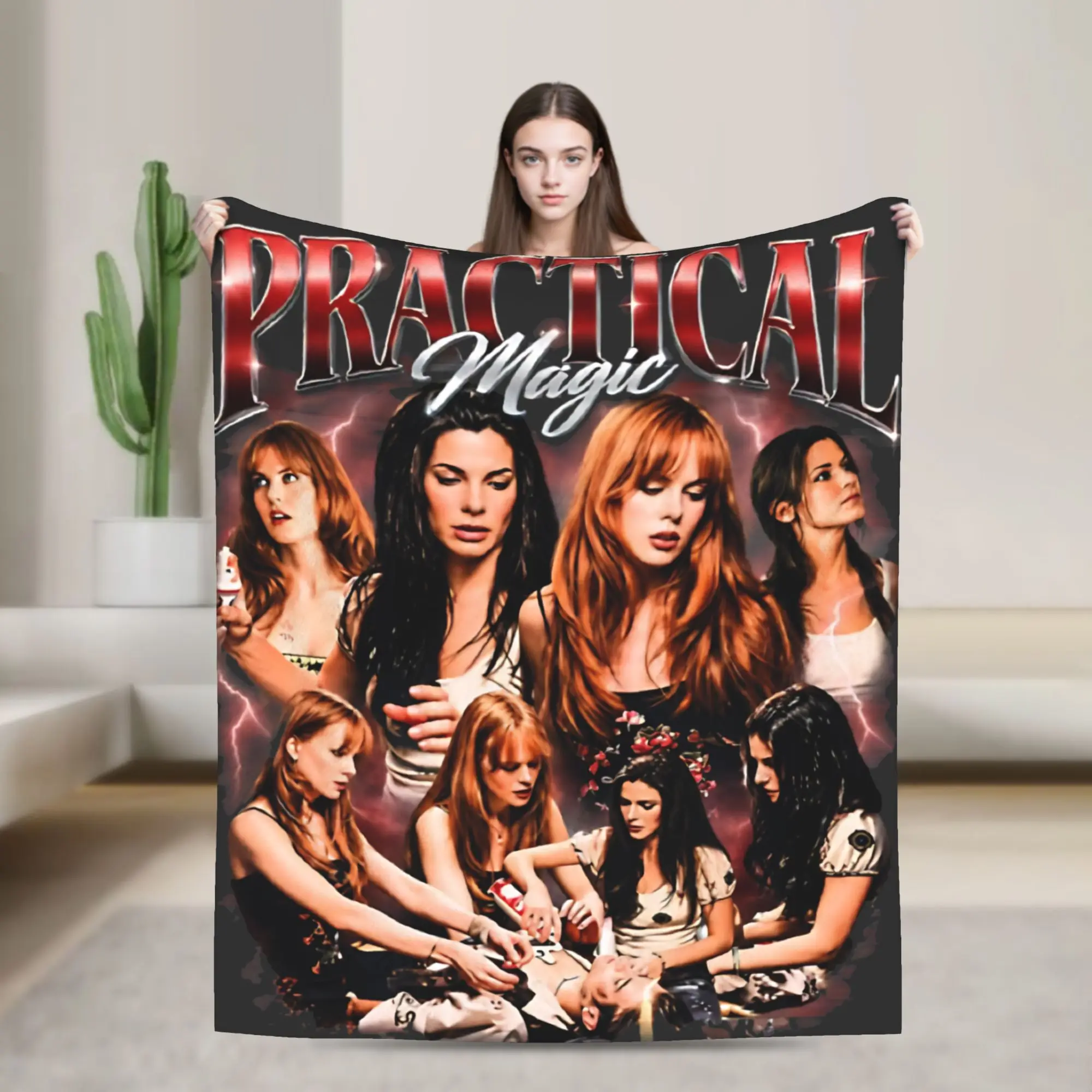 Practical Magic 2 Witchcraft Movie Sequel Witchy Aesthetic Sandra Bullock Nicole Merch Blankets Flannel Throw Blanket Bedspreads