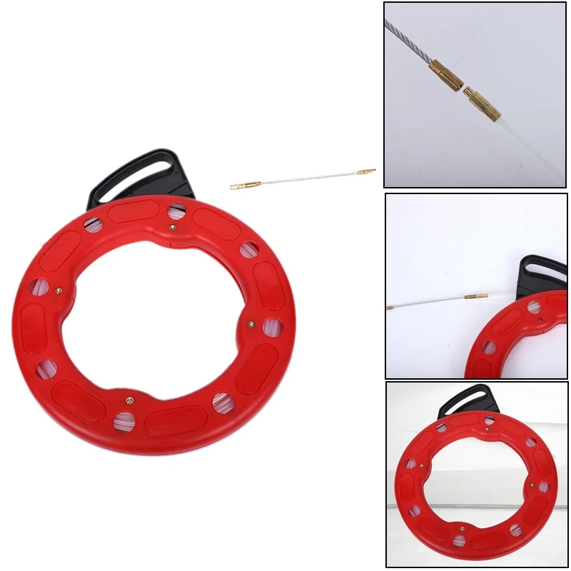 Fish Tape Reel Puller Flexible Nylon Conduit Conduit Ducting Rodder Pulling Wire Cable