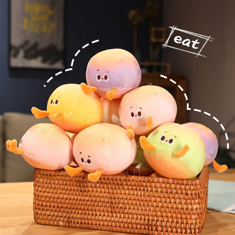 10CM Small Steamed Buns Plush Toys Soft Stuffed Bread Doll Plushie Pendant Toys For Children Girls Gift Bag Decor