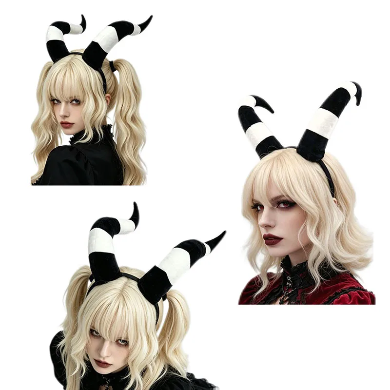Anime Halloween Demon Headwear Cosplay Props Festival Party Performance Accessories Blitzo Richard Millie Devil Horns Headband