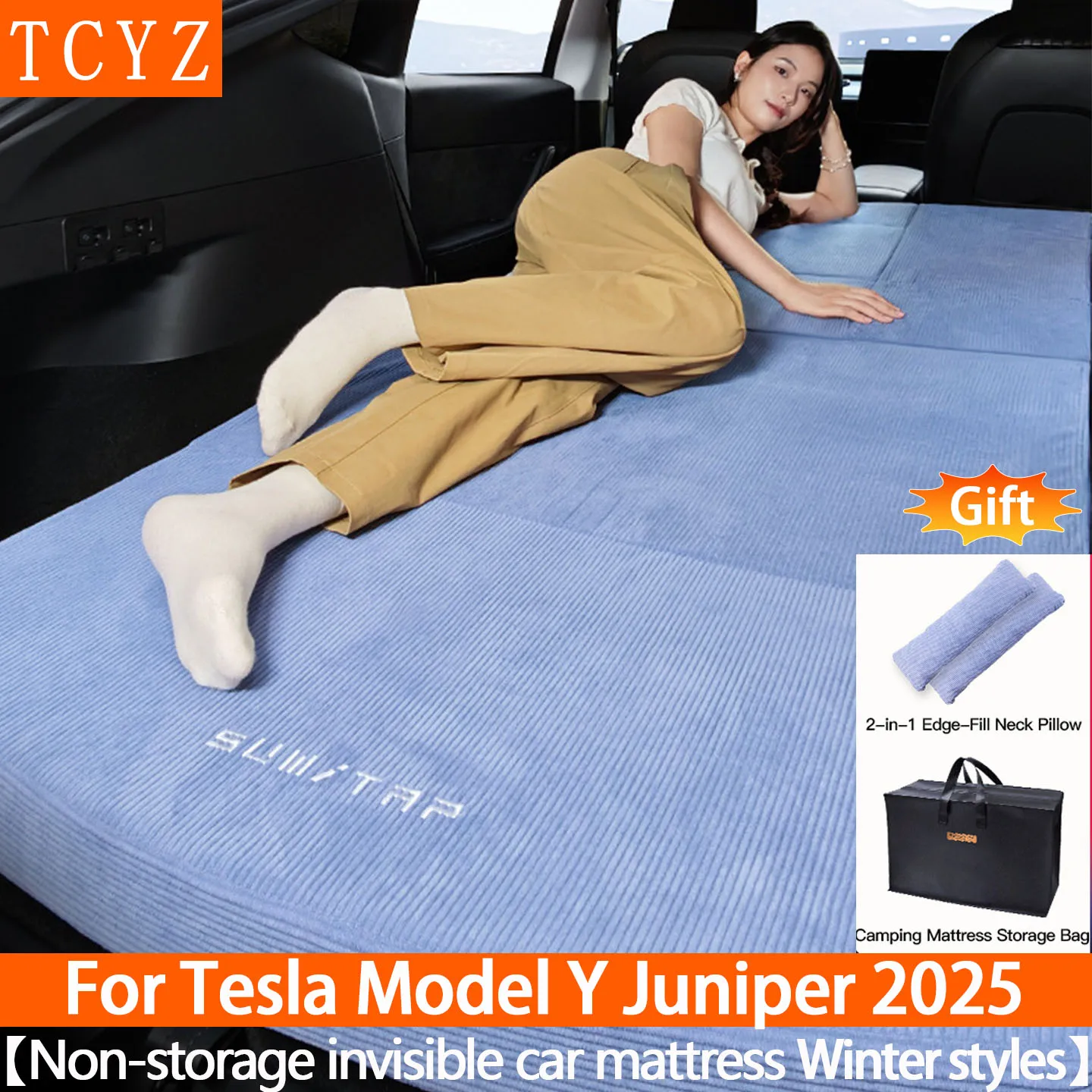 

Автомобильный матрас Tesla Model Y, аксессуары, автомобильный складной пенопласт с эффектом памяти для Tesla Model Y 2025/202024, четырехсезонный коврик для кемпинговой кровати