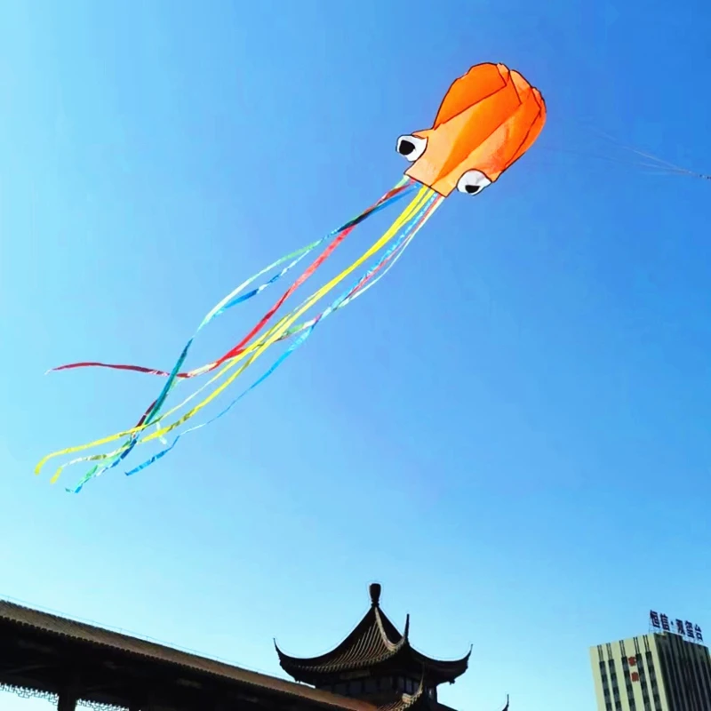 ว่าวปลาหมึกสำหรับเด็ก ของเล่นเป่าลม ว่าวหลากสีสัน ว่าวบินได้สำหรับเด็ก ว่าวกันลม ว่าวไทรโลไบต์แบบนุ่ม ว่าวบาร์