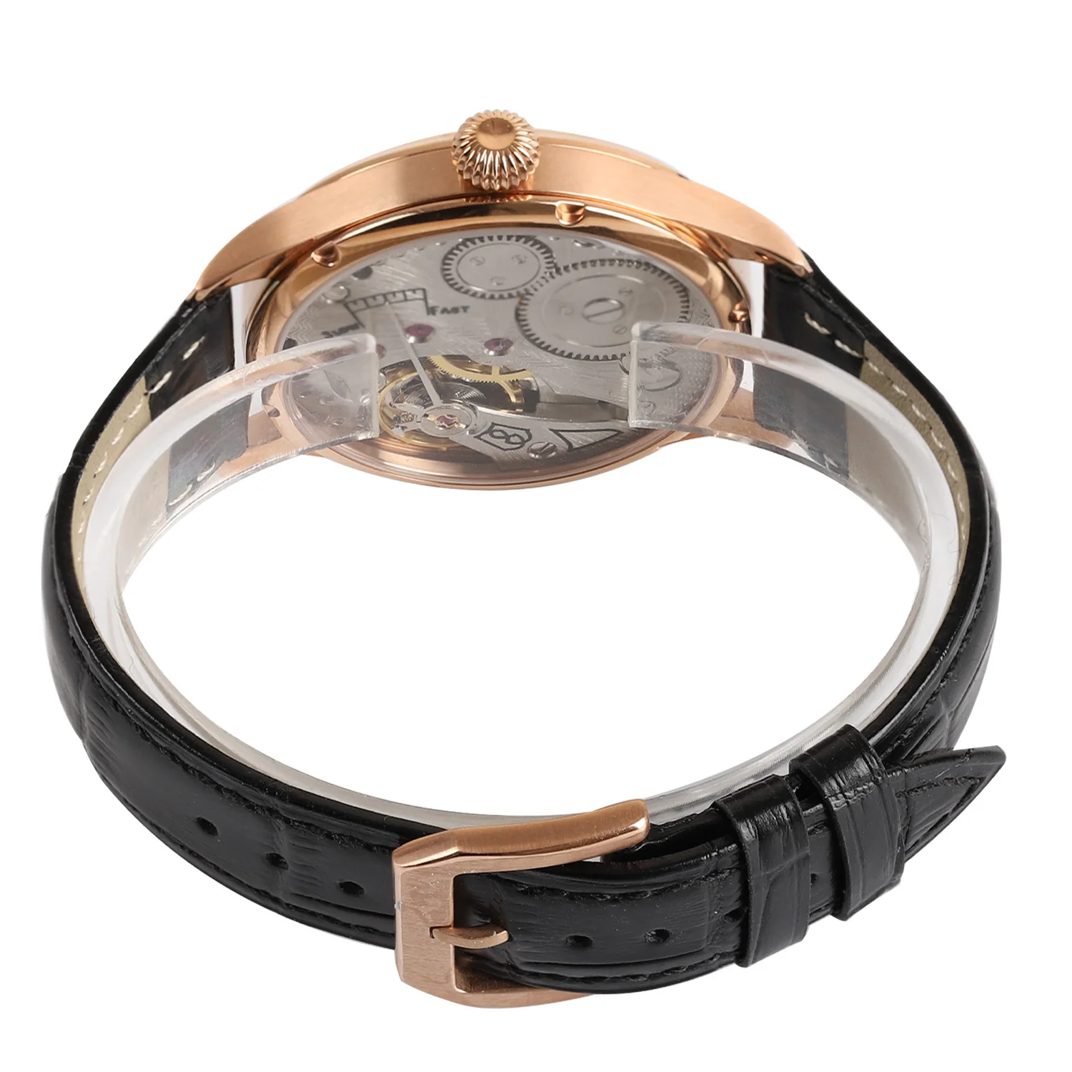 SEAKOSS 40mm Customizable Manual Mechanical Watch Seagull Movement ST3621 ETA6498 Pilot Night Light Men's Watch Rose Gold GR013