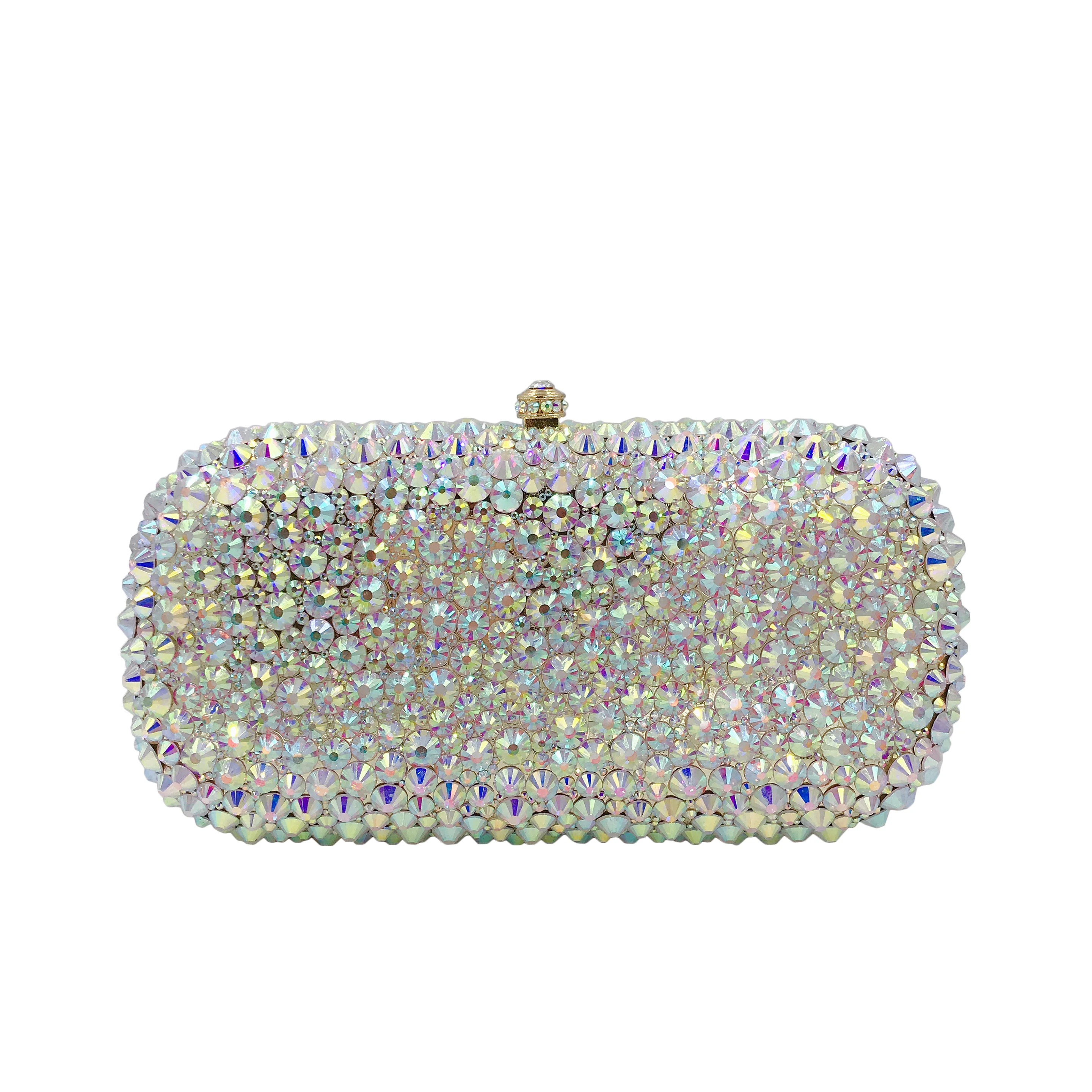 New Fashion Rhinestone Silver Shoulder Bag Bridal Wedding Party Money Purse Club Lady Diamond Clutches Evening Bag