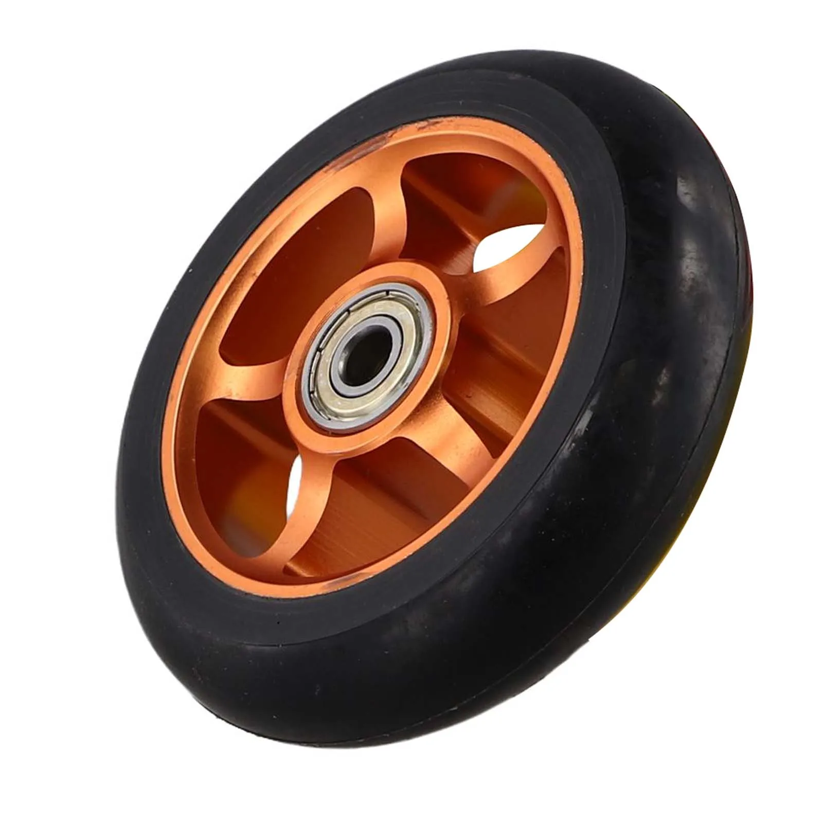 Aluminum Alloy Wheel Hub 100mm Scooter Wheels CNC Processed High Carbon Steel Bearings Long Service Life Strong Load-bearing