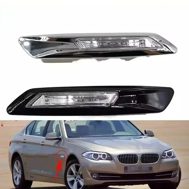 

Car Accessories Front Side Marker Turn Signal Light Cover 2pcs for 5 Series F10 F18 11-13 63137154169 63137154170