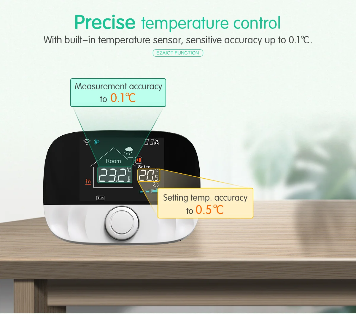 Tuya Smart Thermostat WiFi RF 433 Drahtloses Raumthermostat-Set für Wasserheizung, Gasboiler, Temperaturregler, Smart Life App, batterie-/USB-betrieben, Sprachsteuerung, kompatibel mit Alexa, Google Home, Alice – Detail 7