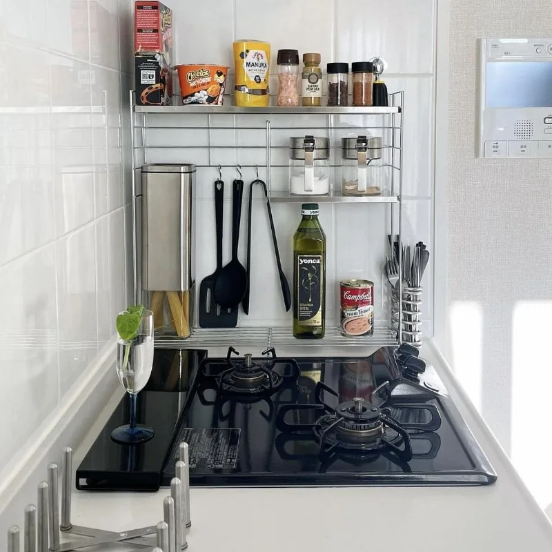 

Stainless Steel Spice Rack 15cm Narrow Kitchen Counter Organizer Multi-Tier Storage Rack for Pantry Space-Saving Kitchen Shelf