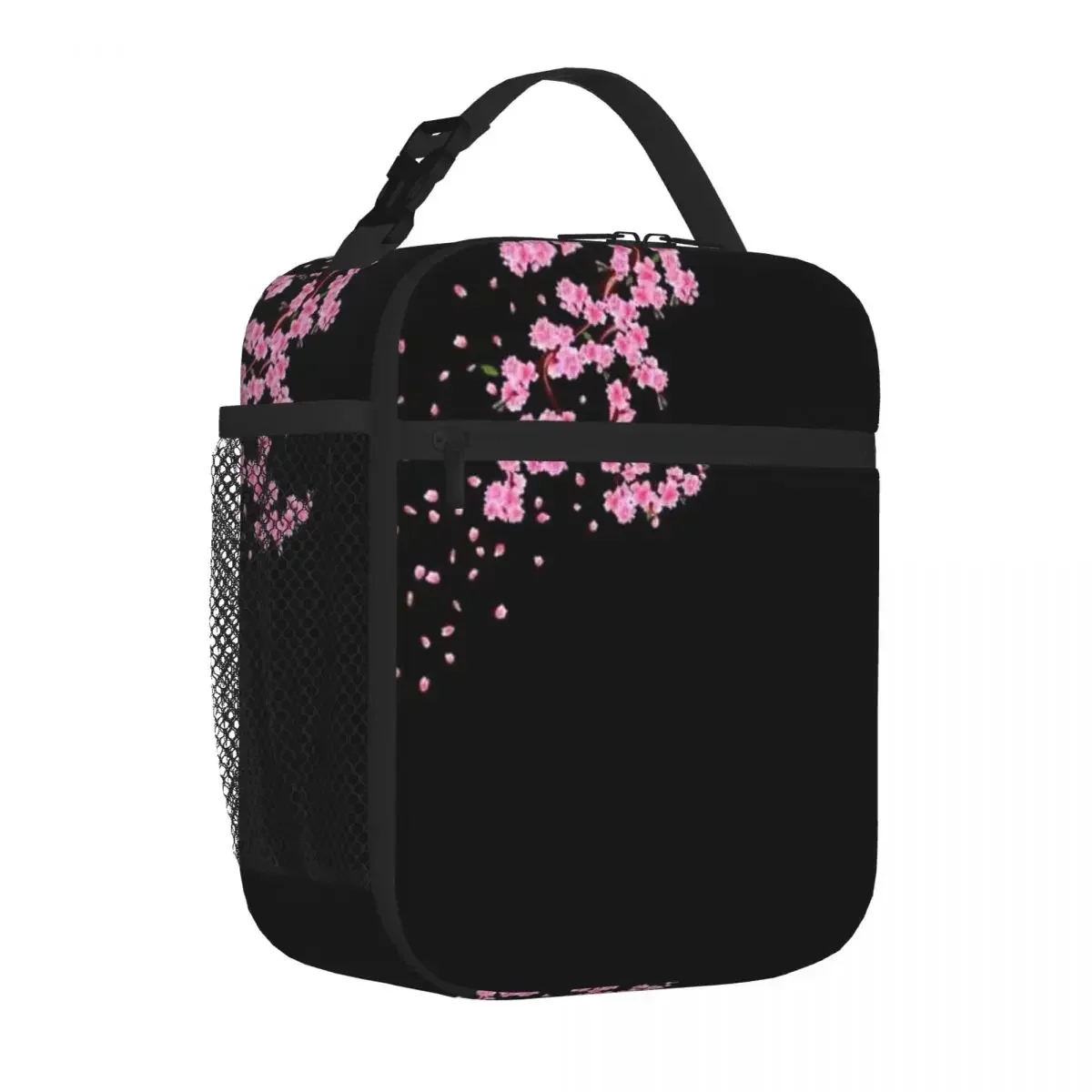 Bestselling Sakura Cherry Blossom Patchwork Student Lunch Bag Daily Meal Prep Nylon Lunch Bag