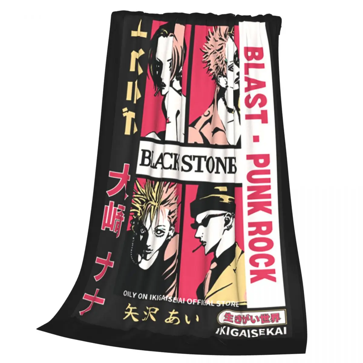 Black Stones Poster Nana Comic Anime Art Blanket Soft Warm Flannel Throw Blanket Bedspread for Bed  Picnic Travel Home Couch