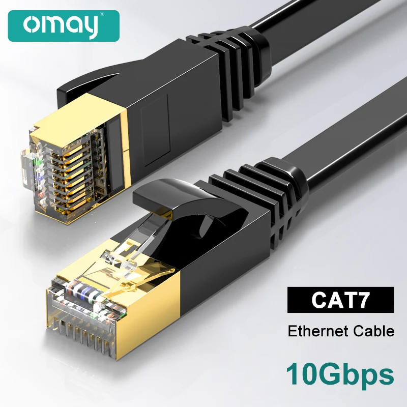 OMAY Ethernet Cable RJ45 Cat7 Lan Cable UTP Network Cable for Compatible Patch Cord for Modem Router